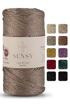 SENSY Premium Simli 200 Gr Polyester Makrome Ipi Vizon 2 Mm - 230 M Supla Ip ve çanta ipliği