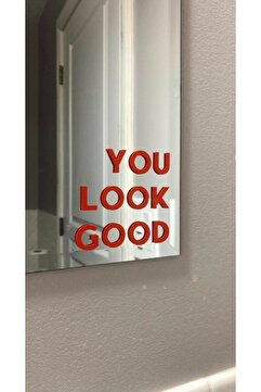 Janusmania You Look Good Kırmızı Ayna Etiket Sticker