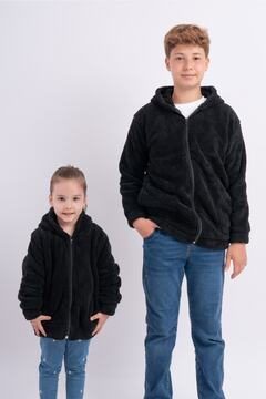 Sweet's Collection Unisex Genç Çocuk Polar Welsoft Peluş Cepli Ceket