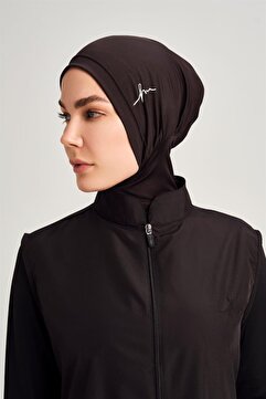 Haşema Siyah Tesettür Yüzücü Bone