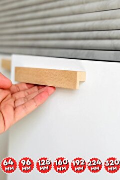 ARTI WOODS Dolap Kulpu, 96 Mm, (9,6 CM), Mutfak Dolap Kulplari, Ahşap Kulp, Cekmece Kulpu, Kulp