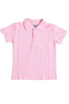 Genel Markalar Pembe Kısa Kol Okul Çocuk Lakos Tişört/T-shirt - 80238-Pembe