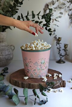 Evle Metal Popcorn Kutusu - Patlamış Mısır Kovası 13.5 Cm, Botanica Er149-1g
