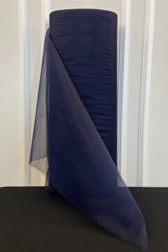 ZEYMERADE Lacivert Bohça Süsleme Tülü, Nişan Bohça Süsü, Kapı Doğum Günü Parti Süsleme Tülü, 100x300cm