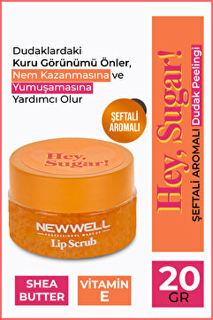 New Well Hey Sugar! Şeftali Aromalı Dudak Peelingi 20gr