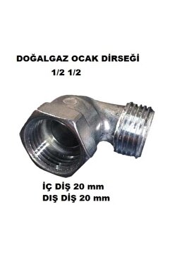 Genel Markalar Doğalgaz Ocak Dirseği 1/2 1/2