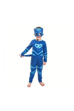 Genel Markalar Pj Mask Kostüm Pijamaskeliler Kedi Çocuk Kostüm - Catboy Tulum + Maskeli Set