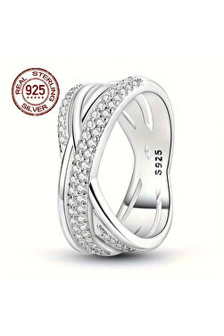 Safir Inel Elegant din Argint Pur Autentic 925 Zirconiu Cubic