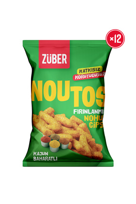 Noutos Kajun Baharatlı Fırınlanmış Nohut Cipsi 55g x 12 Adet