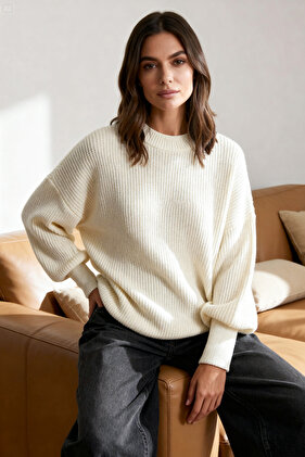 سترة تريكو إكرو بقصة واسعة - TWOAW23KZ01448