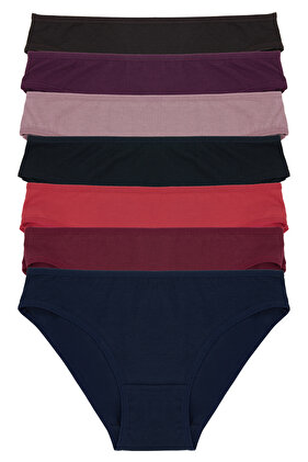 Női bugyi 7 csomag Lycra bordó pamut