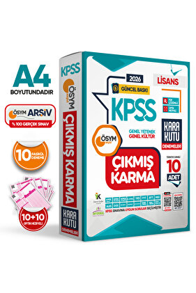 2026 Kpss Ösym Çıkmış Karma Karakutu Genel Kültür Genel Yetenek 10lu Dijital Çözümlü Denemeleri