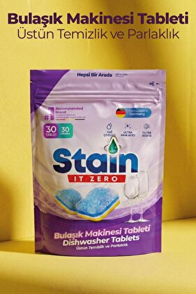 Hepsi Bir Arada Bulaşık Makinesi Tableti & Güçlü Temizlik Üstün Parlaklık- 30 Yıkama