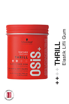 Thrill Elastik Lifli Gum Şekillendirici Orta Tutuş 100ml | Parlaklık Veren Gum Wax, Saç Sakızı