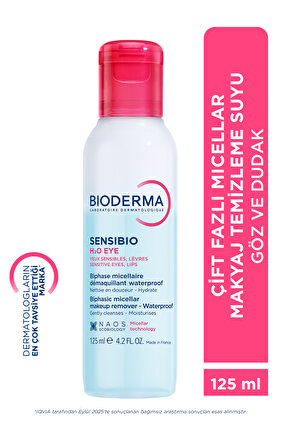 Sensibio H2O Eye Hassas Ciltler Çift Fazlı Micellar Göz ve Dudak Makyaj Temizletici 125 ML