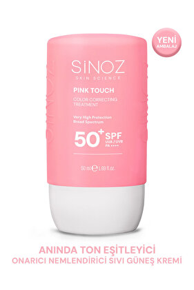 Pink Touch Anında Ton Eşitleyici Leke Karşıtı SPF50+ Pembe Sıvı Yüz Güneş Kremi PA++++ 50ml