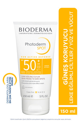 Photoderm Spot SPF 50+ Leke Karşıtı Tüm Ciltler için Yüz & Vücut Güneş Kremi 150 ML