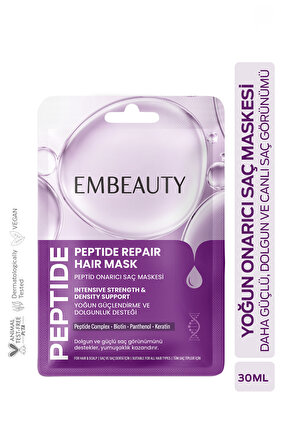 Peptide Repair Hair Mask Keratin ve Biotin Destekli Yoğun Bakım 30 ml