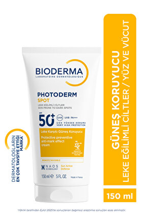 Photoderm Spot SPF 50+ Leke Karşıtı Tüm Ciltler için Yüz & Vücut Güneş Kremi 150 ML