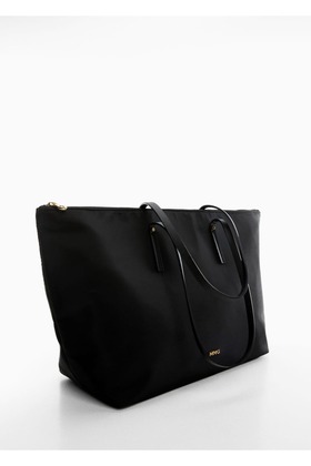 Teknik Kumaşlı Shopper Çanta