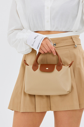 حقيبة كروس نسائية من الصحراء ذات حزام طويل باللون البيج