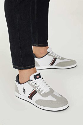 حذاء رياضي كاجوال للرجال من US Polo Kares 3 FX101081680-2أبيض