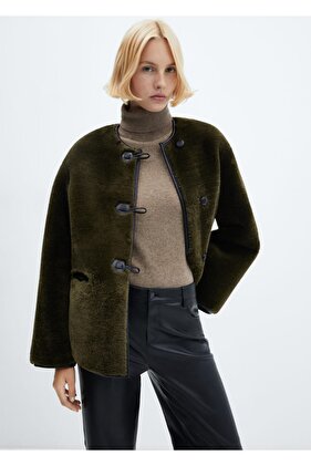 Aplikli kürklü palto