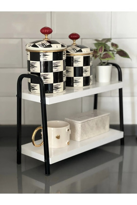 Mutfak Raf Beyaz Tezgah Üstü Raf Kahve Köşesi Raf Banyo Raf Baharatlık