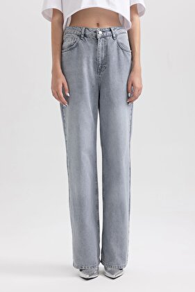 90's Wide Leg Jean Uzun %100 Pamuk Pantolon