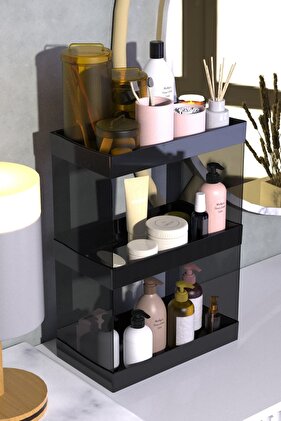 Makyaj ,takı Ve Bakım Ürünleri Organizeri Rafı Standı Iki Katlı Çok Amaçlı Düzenleyici Saklama Seti