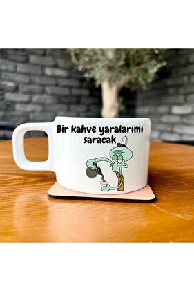 كوب قهوة سيشفي جراحي، كوب مطبوع عليه شخصيات كرتونية