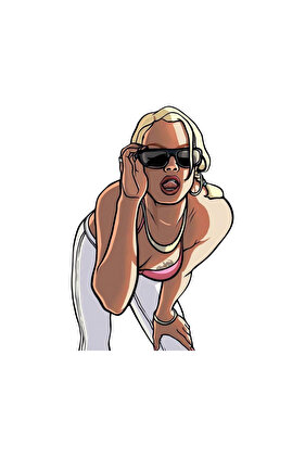 14 x 9 cm Gta Girl Sticker Motor Araba Kask Laptop Sticker