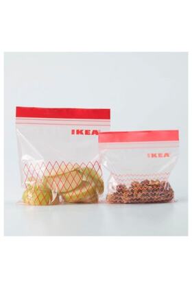 Istad Kilitli Buzdolaı Poşeti - 60 Adet - Kırmızı