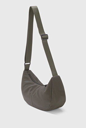 Kadın Haki Suya Dayanıklı Yarım Ay Çapraz Askılı Çanta