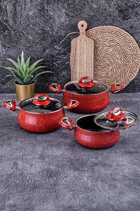 طقم قدور تيتان جرانيت 3 قطع