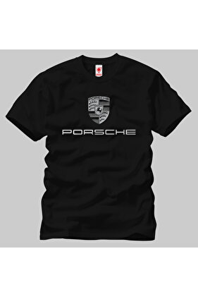 Porsche Black Logo Men's T-Shirt