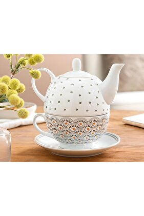 مجموعة إبريق الشاي البورسلين