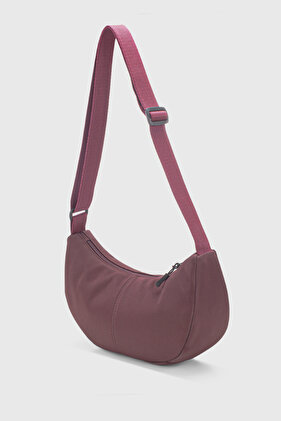 Bordo Suya Dayanıklı Yarım Ay Çapraz Askılı Çanta