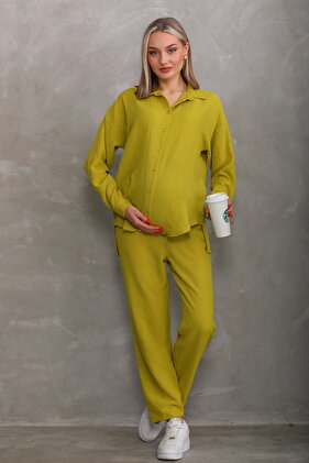 Front Buttoned Maternity and Maternity Tunic Set
