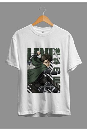 تي شيرت بتصميم مطبوع عليه شخصية الرسوم المتحركة Attack On Titan Levi Ackerman للجنسين