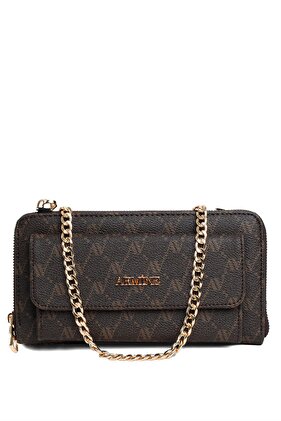 268N حقيبة يد نسائية باللون البني