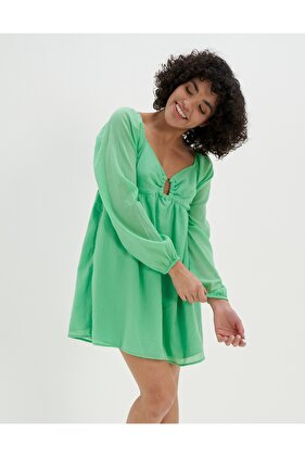 فستان نسائي / بناتي أخضر U-0395-7193