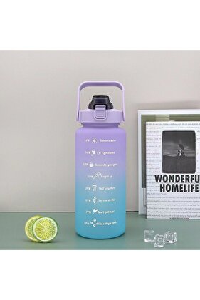 1 قطعة 2l الملونة المحمولة سعة كبيرة زجاجة ماء رياضية في الهواء الطلق المنزل موضة كوب ماء مباشرة...