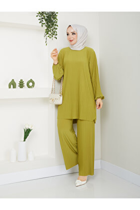 Harika Kendinden Piliseli Rahat Ve Şık Pantolon İkili Takım ??