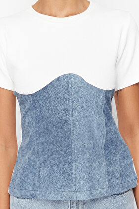 تي شيرت محبوك عادي متعدد الألوان TEDSS24TS00028