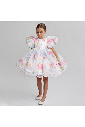 فستان سهرة بنمط Keukenhof للفتيات - فستان سهرة منتفخ للفتيات - فستان بالون للأطفال