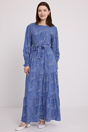 2374 فستان فيسكوز طويل منقوش - C.Saks