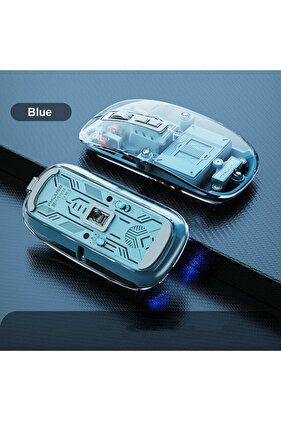 ماوس لاسلكي ثلاثي الوضع مغناطيسي شفاف متوافق مع بلوتوث 2.4G بنقرة واحدة على سطح المكتب...