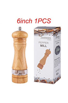 مطحنة فلفل يدوية، مطحنة ملح وفلفل خشبية، أداة توابل متعددة الأغراض، مطحنة توابل خشبية صلبة...