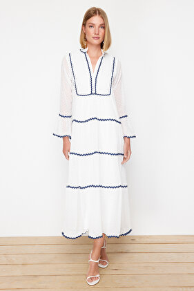 فستان شيفون بومبوم إكرو محكم - TCTSS24EB00201